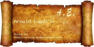 Arnold Eugén névjegykártya